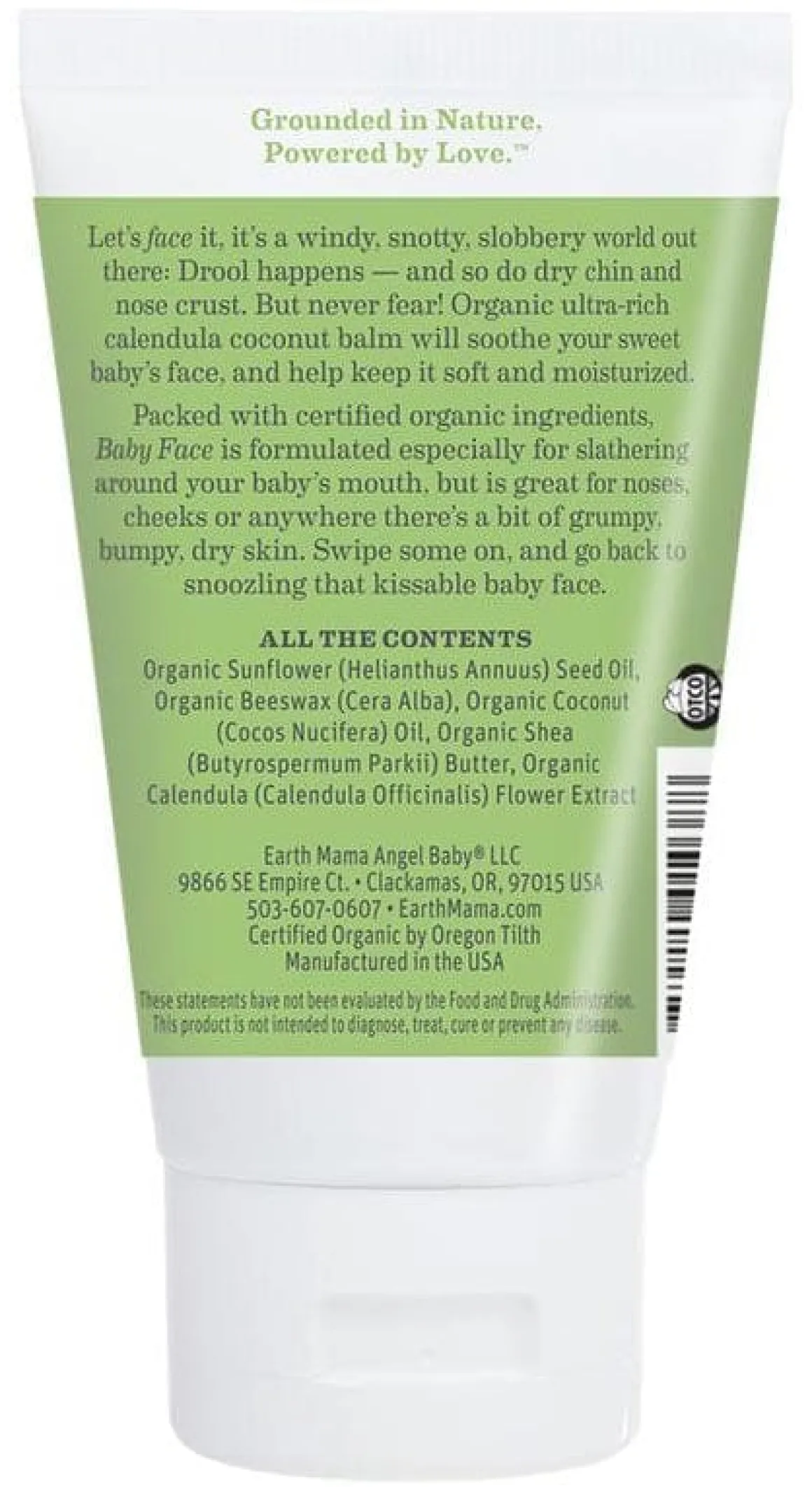 Earth Mama Organic Baby Face Nose & Cheek Balm, 2 fl. oz.