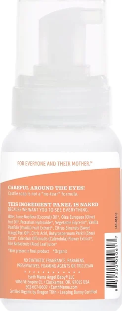 Earth Mama Sweet Orange Castile Baby Wash, 5.3 fl. oz.