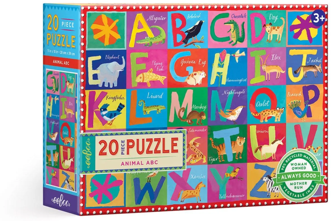 eeBoo 20 Piece Big Puzzle - Animal ABC