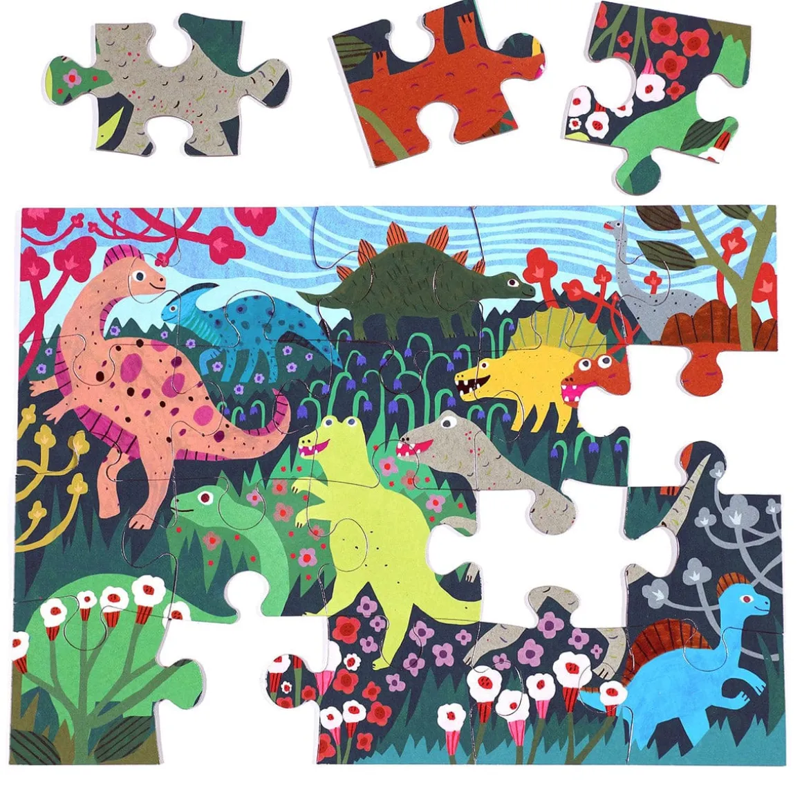 eeBoo 20 Piece Big Puzzle - Dinosaur Friends