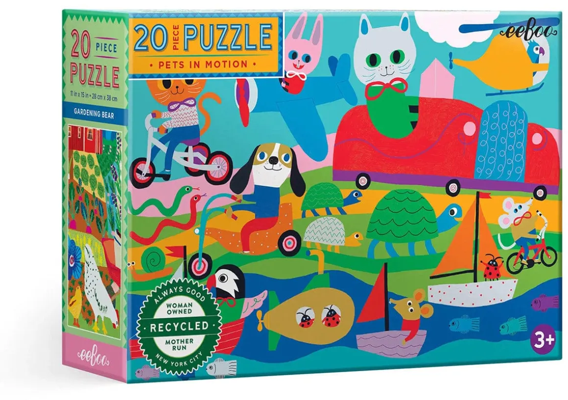 eeBoo 20 Piece Big Puzzle - Pets in Motion