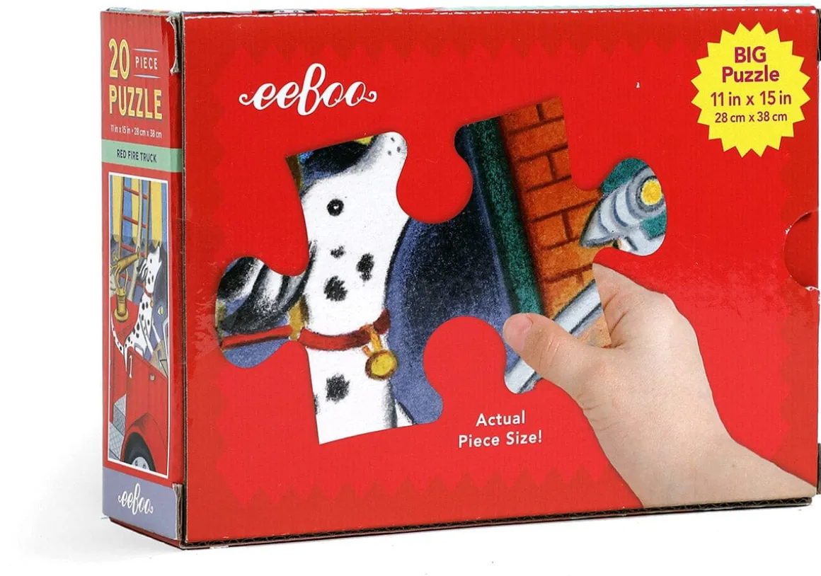 eeBoo 20 Piece Big Puzzle - Red Fire Truck