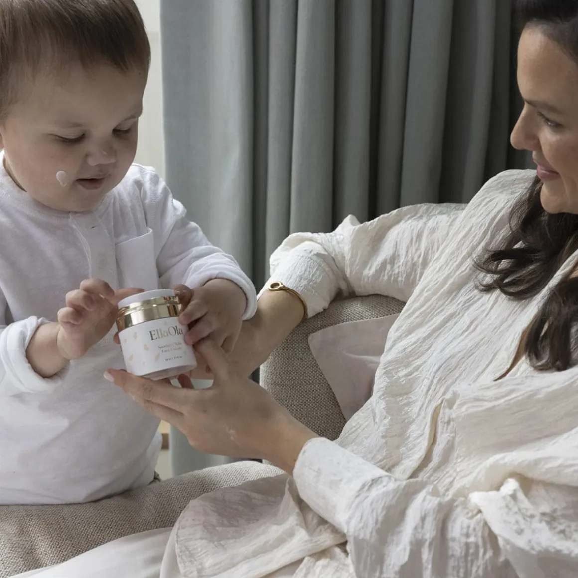 EllaOla Moisturizing Baby Face Cream, Fragrance Free