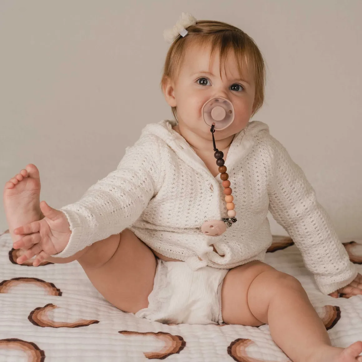 Emulait Pacifier 3 Pack and Clip Gift Set, 0-6 Months