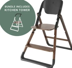 Ergobaby Evolve Chair + Kitchen Tower Bundle - Dark Wood