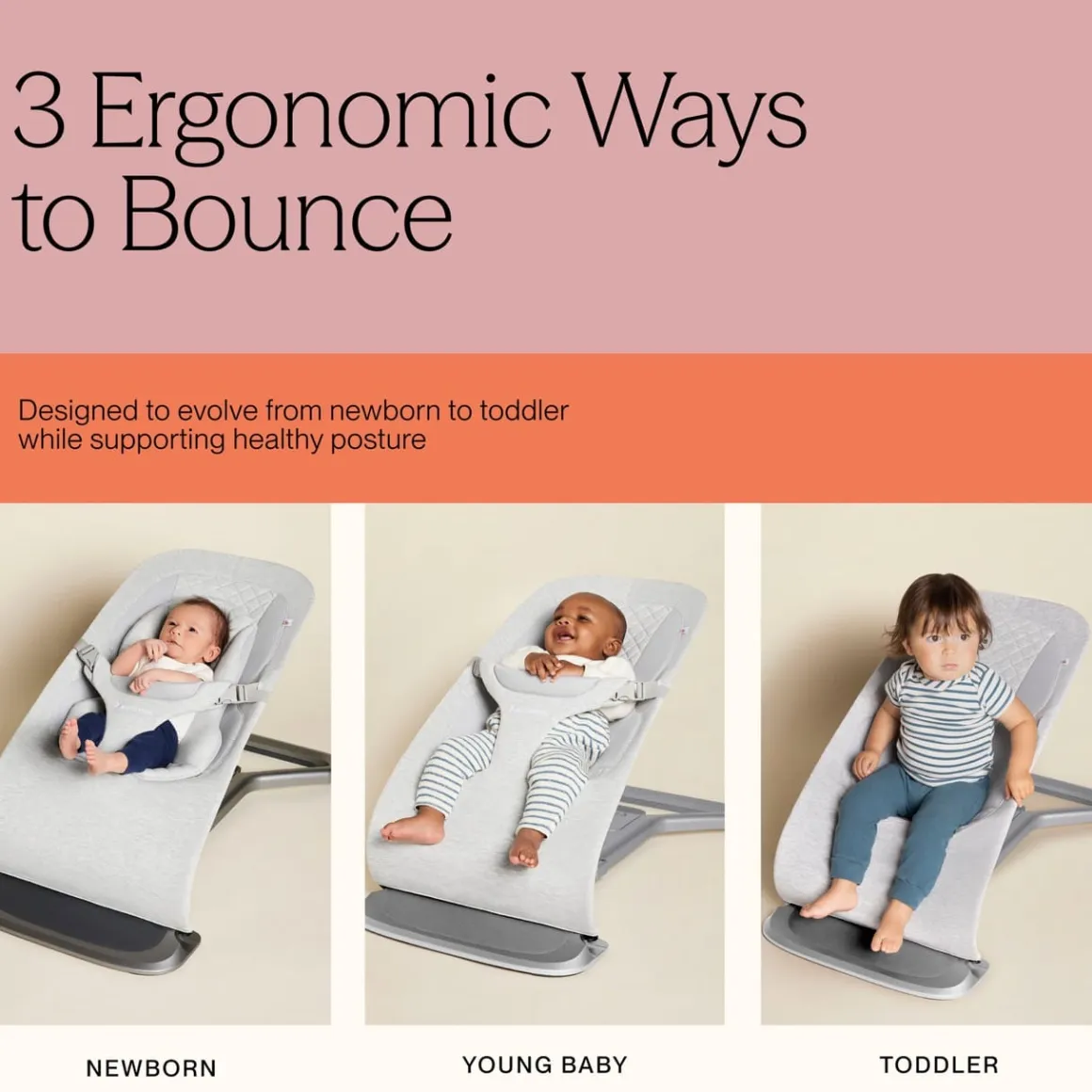 Ergobaby Evolve 3-in-1 Bouncer - Cream