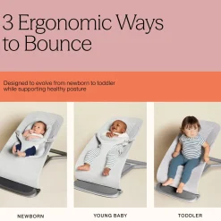 Ergobaby 3-in-1 Evolve Bouncer - Light Grey