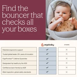 Ergobaby 3-in-1 Evolve Bouncer - Light Grey
