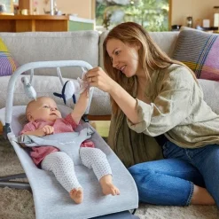 Ergobaby 3-in-1 Evolve Bouncer + Toy Bar Bundle - Light Grey