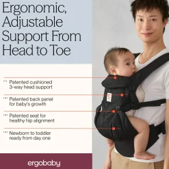Ergobaby Omni Classic Cool Air Mesh Baby Carrier - Onyx Black
