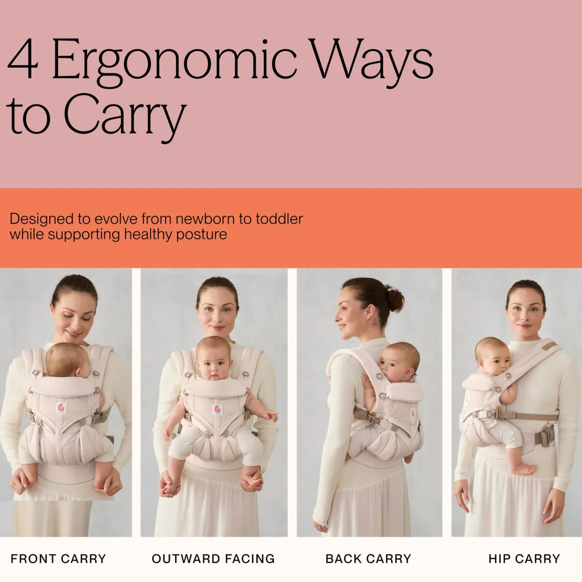 Ergobaby Omni Classic Cool Air Mesh Baby Carrier - Onyx Black