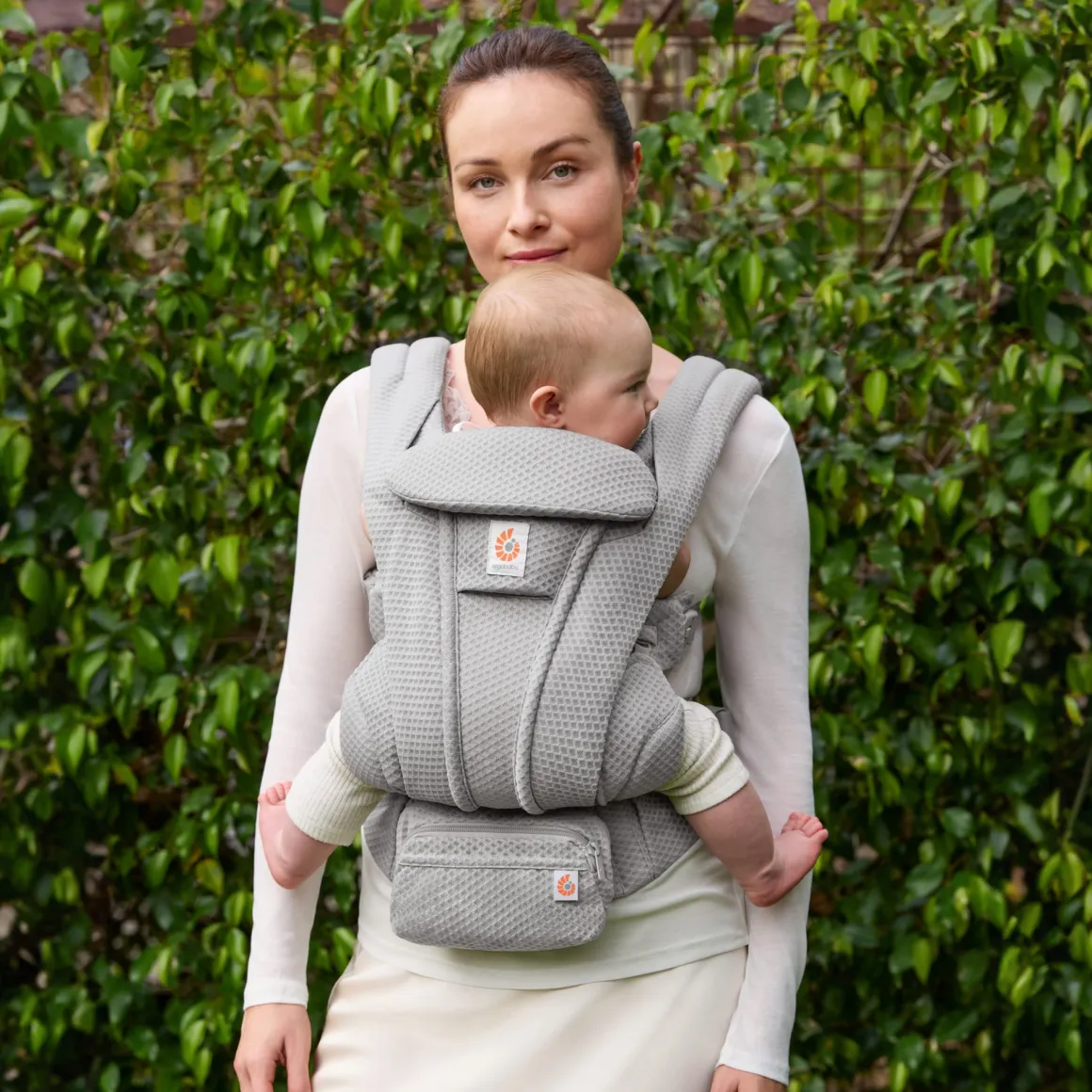 Ergobaby Omni Deluxe Baby Carrier, Mesh - Pearl Grey