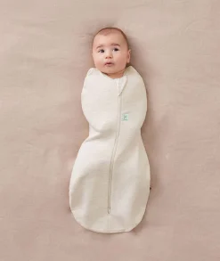 ergoPouch Cocoon Swaddle Sack 1.0 TOG - Oatmeal Marle, 0-3 Months