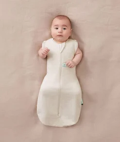 ergoPouch Cocoon Swaddle Sack 1.0 TOG - Oatmeal Marle, 0-3 Months