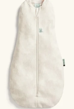 ergoPouch Cocoon Swaddle Sack 1.0 TOG - Oatmeal Marle, 3-6 Months