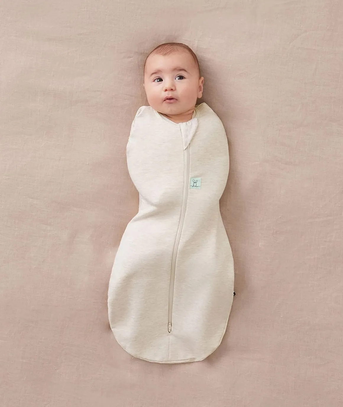 ergoPouch Cocoon Swaddle Sack 1.0 TOG - Oatmeal Marle, 6-12 Months