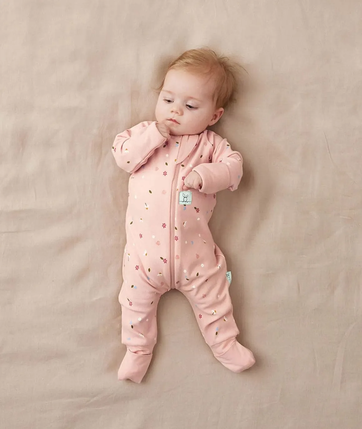 ergoPouch Layers Long Sleeve Romper 1.0 TOG - Daisies, 3-6 Months