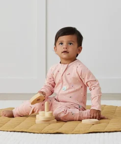 ergoPouch Layers Long Sleeve Romper 1.0 TOG - Daisies, 3-6 Months