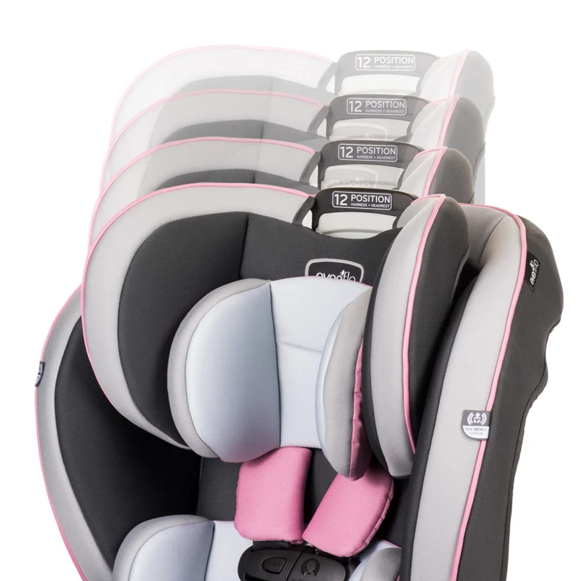 Evenflo EveryKid 3-in-1 Convertible Car Seat - Oneida Pink