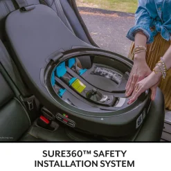 Evenflo GOLD Revolve360 Extend All-in-One Rotational Convertible Car Seat with SensorSafe - Onyx