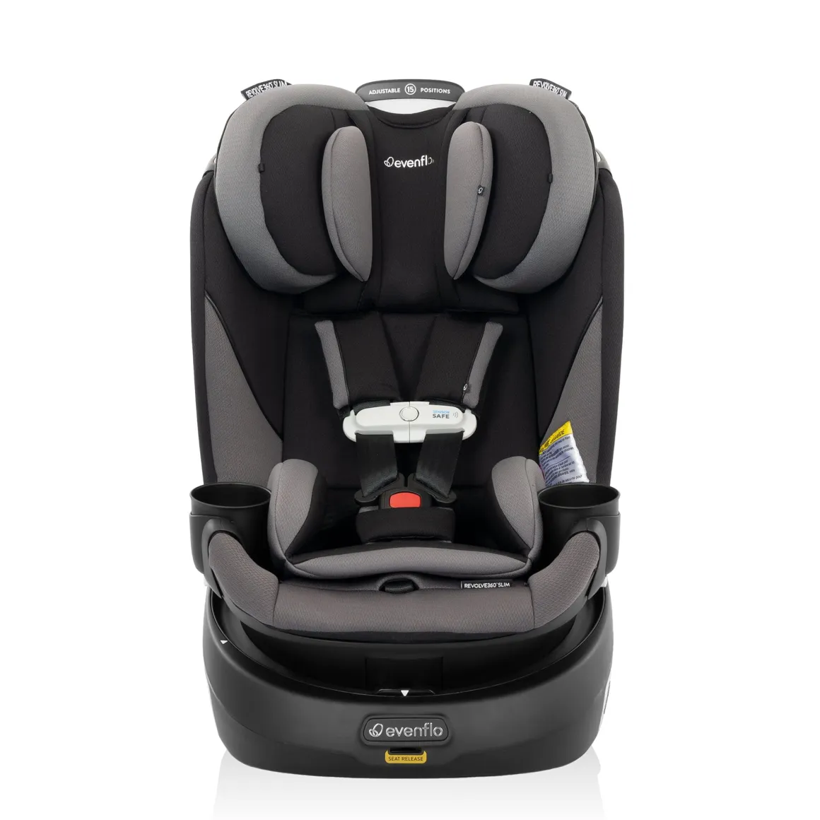 Evenflo GOLD Revolve360 Slim 2-in-1 Rotational Convertible Car Seat with SensorSafe - Obsidian