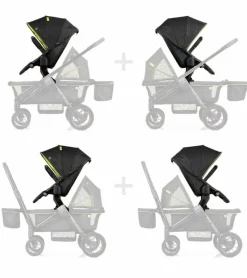Evenflo Pivot Xplore All-Terrain Stroller Wagon + Second Seat Bundle - Wayfarer
