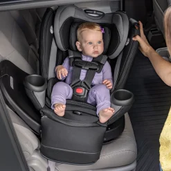 Evenflo Revolve360 Extend Rotational All-in-one Convertible Car Seat With Quick Clean Cover - Rockland Green
