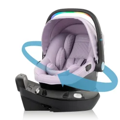 Evenflo Revolve180 LiteMax NXT Rotational Infant Car Seat with SensorySoothe - Agate Purple