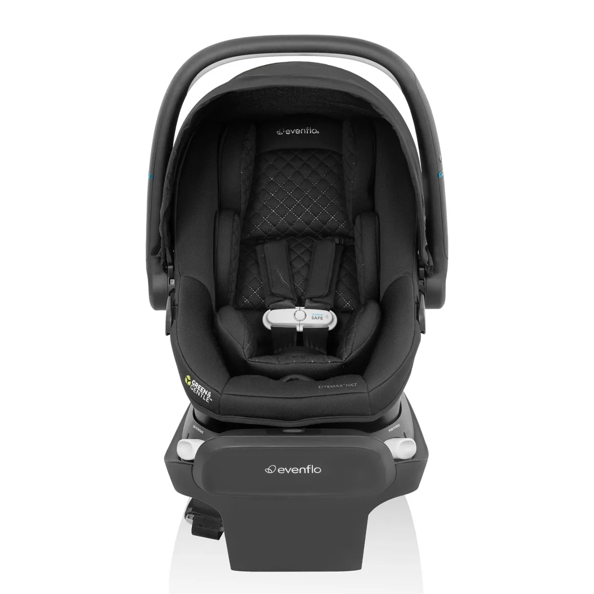 Evenflo Revolve180 LiteMax NXT Rotational Infant Car Seat with SensorySoothe - Jasper Black