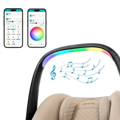 Evenflo Revolve180 LiteMax NXT Rotational Infant Car Seat with SensorySoothe - Topaz