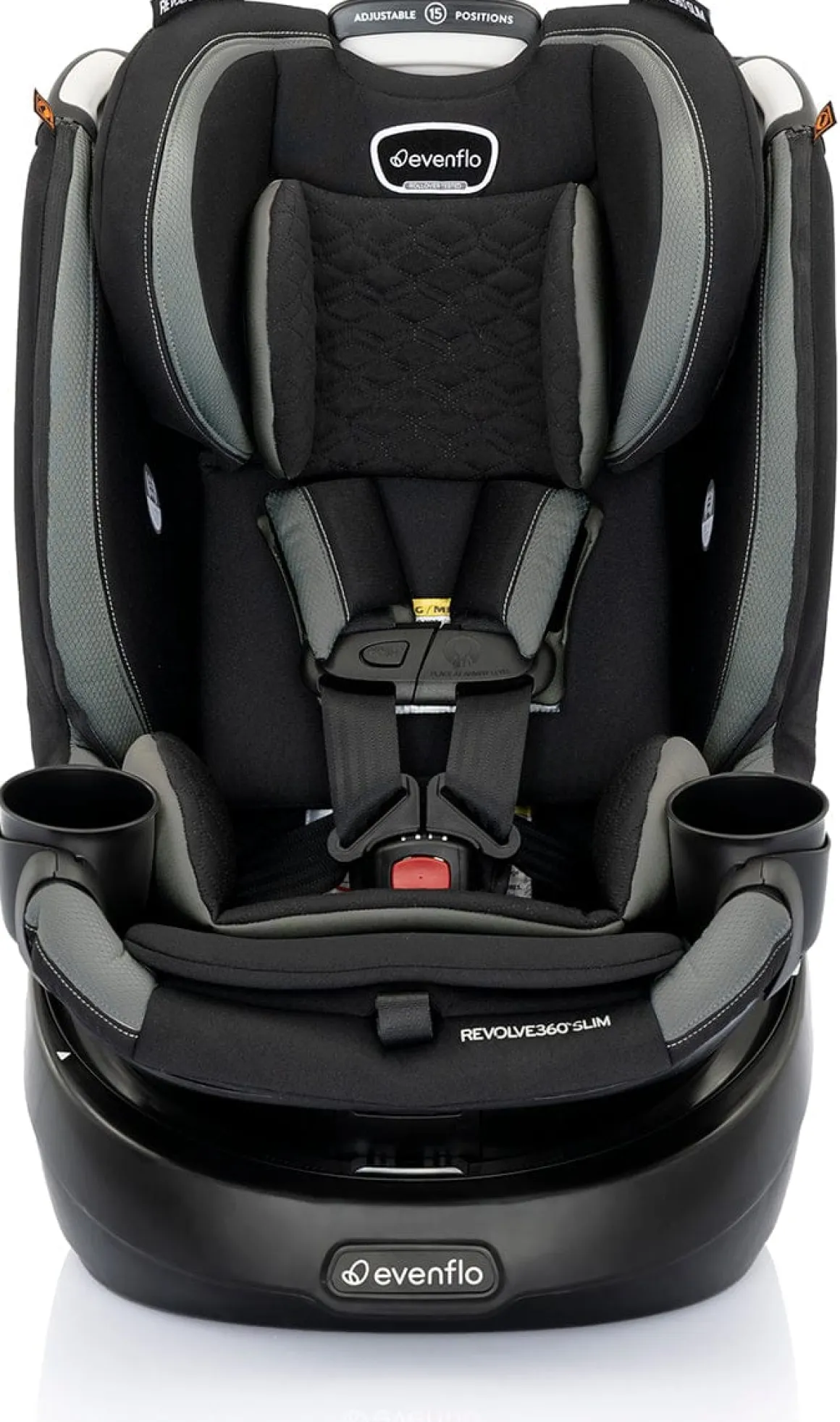 Evenflo Revolve360 Slim 2-in-1 Rotational Convertible Car Seat with Quick Clean Cover - Salem Black