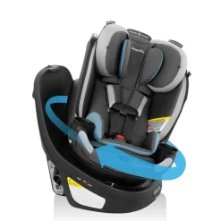 Evenflo Revolve360 Slim 2-in-1 Rotational Convertible Car Seat with Quick Clean Cover - Stow Blue