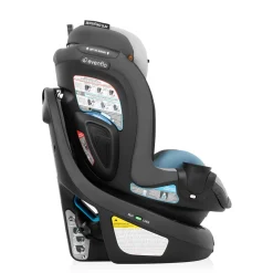 Evenflo Revolve360 Slim 2-in-1 Rotational Convertible Car Seat with Quick Clean Cover - Stow Blue
