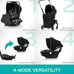 Evenflo Shyft DualRide Infant Car Seat Stroller Combo with Carryall Storage - Boone Gray