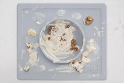 EZPZ Happy Mat Placemat & Bowl - Pewter