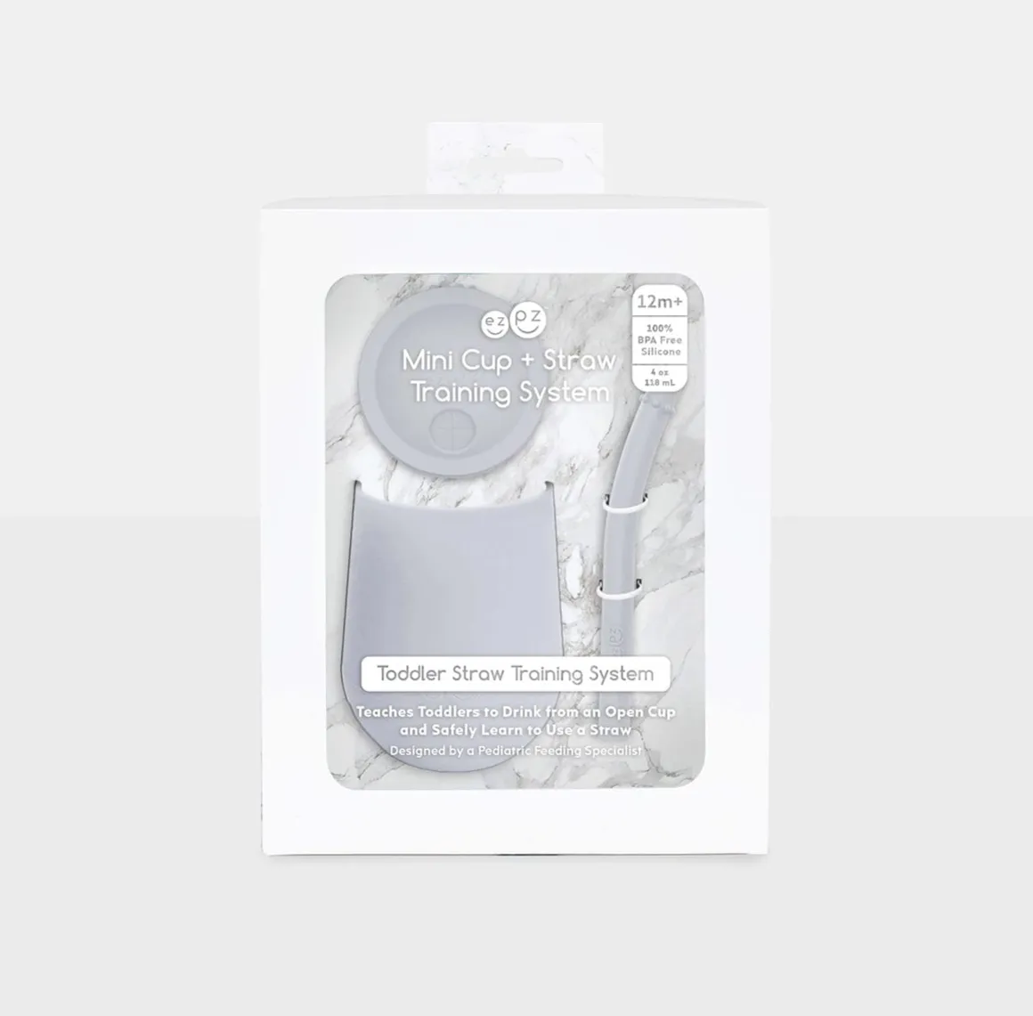 EZPZ Mini Cup Training Cup + Straw Training System - Gray