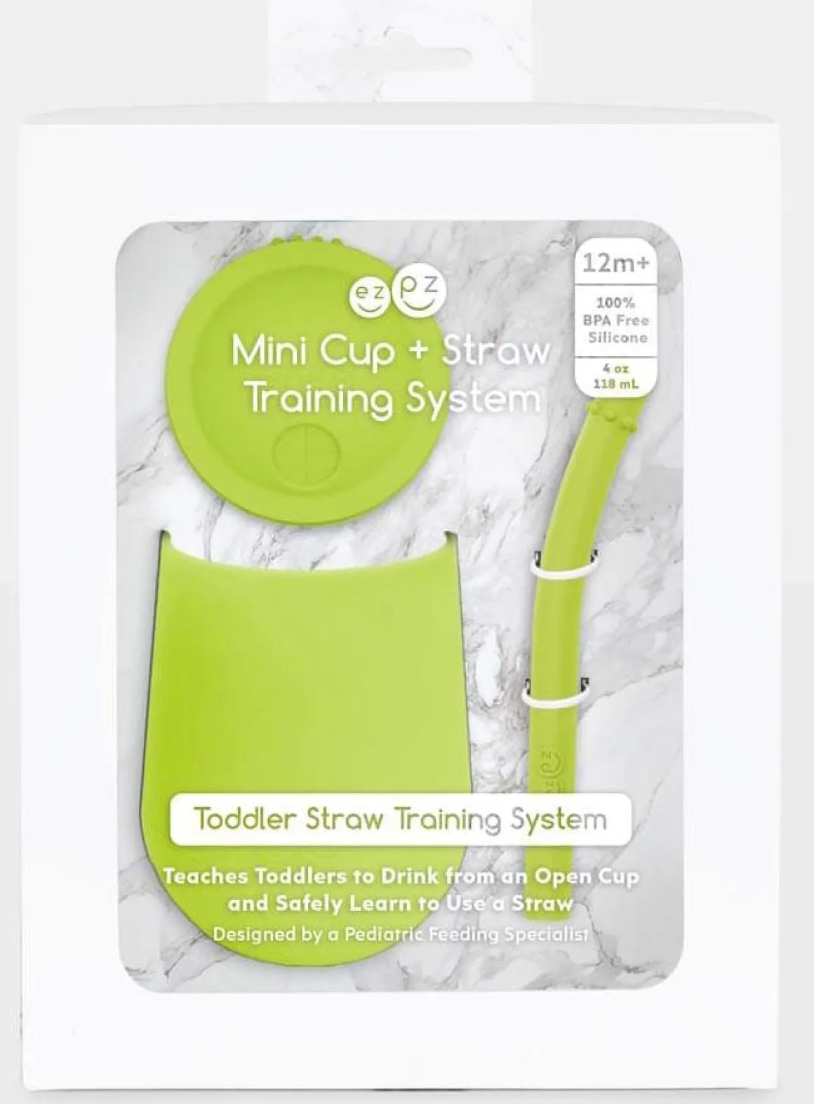 EZPZ Mini Cup Training Cup + Straw Training System - Lime