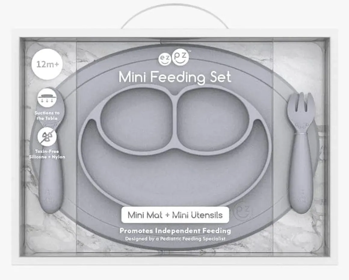 EZPZ Mini Feeding Set - Pewter