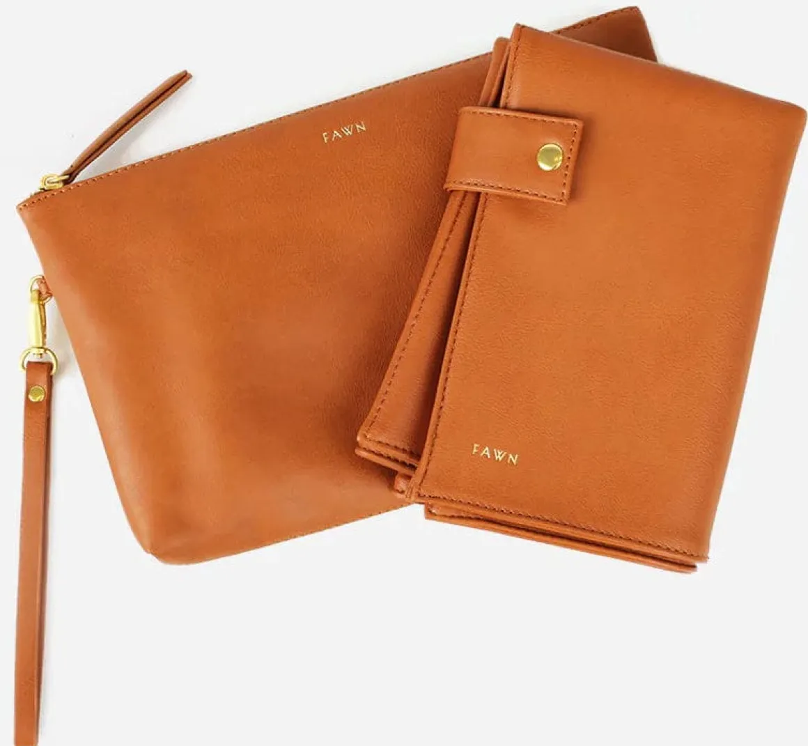 Fawn Design Changing Clutch - Brown Matte