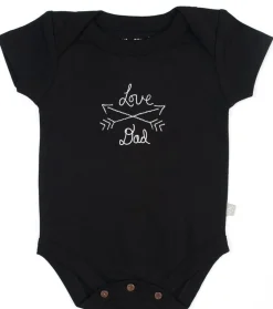 Finn+Emma Lap Shoulder Bodysuit, 6-9m - Black