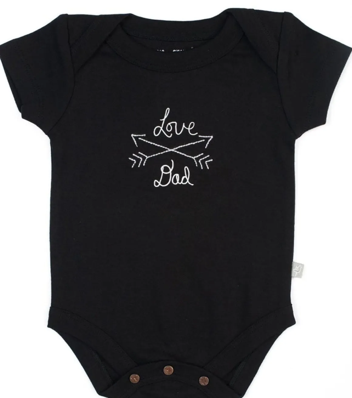 Finn+Emma Lap Shoulder Bodysuit, 9-12m - Black