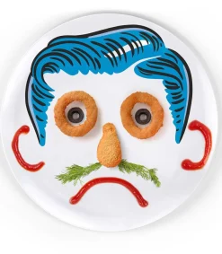 Fred & Friends Boy's Hairstyle Dinner Plates, Set of 3