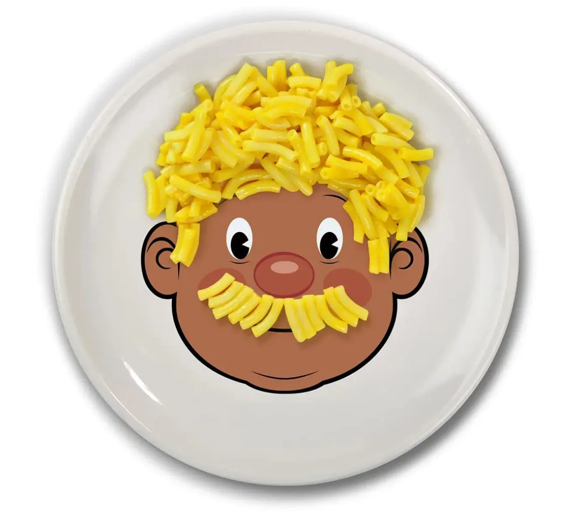 Fred & Friends Food Face Plate - Mr. Food - Brown