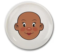 Fred & Friends Food Face Plate - Ms. Food Face - Brown
