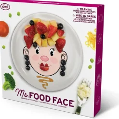 Fred & Friends Food Face Plate - Ms. Food Face - Peach