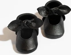 Freshly Picked Knotted Bow Moccasins, Size 3 - Ebony