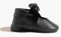 Freshly Picked Knotted Bow Moccasins, Size 3 - Ebony