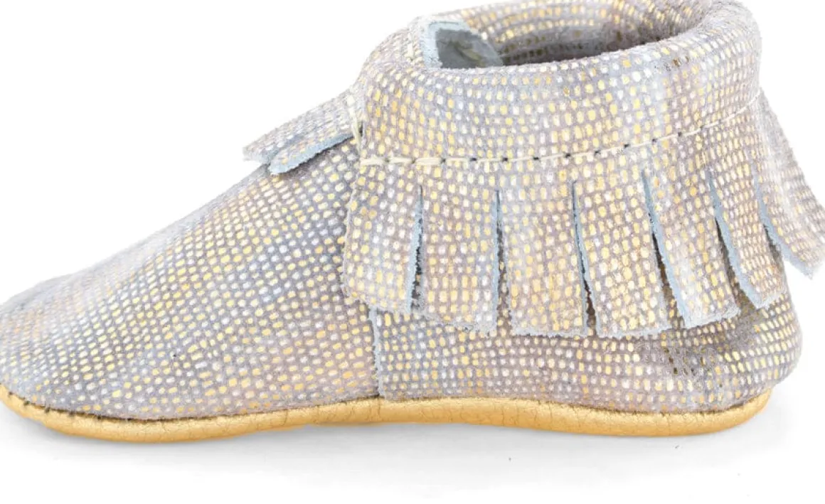 Freshly Picked Moccasins, Size 3 - Gold Lizard
