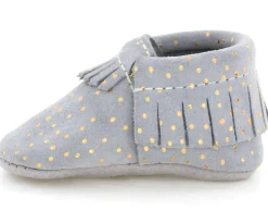 Freshly Picked Moccasins, Size 3 - Gray Confetti