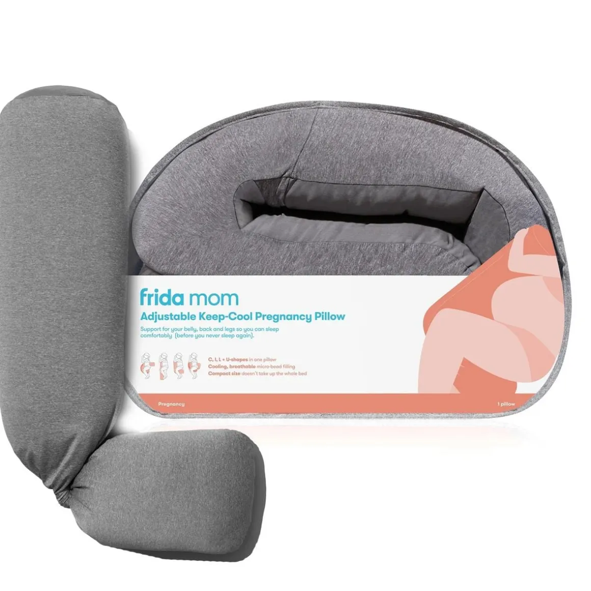 FridaBaby Adjustable Keep-Cool Pregnancy Pillow